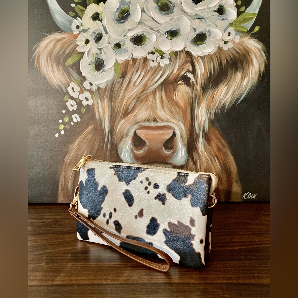 Cow Print | Clutch Purse | Jen & Co.